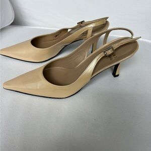 Stuart Weitzman Beige Slingback Heels
